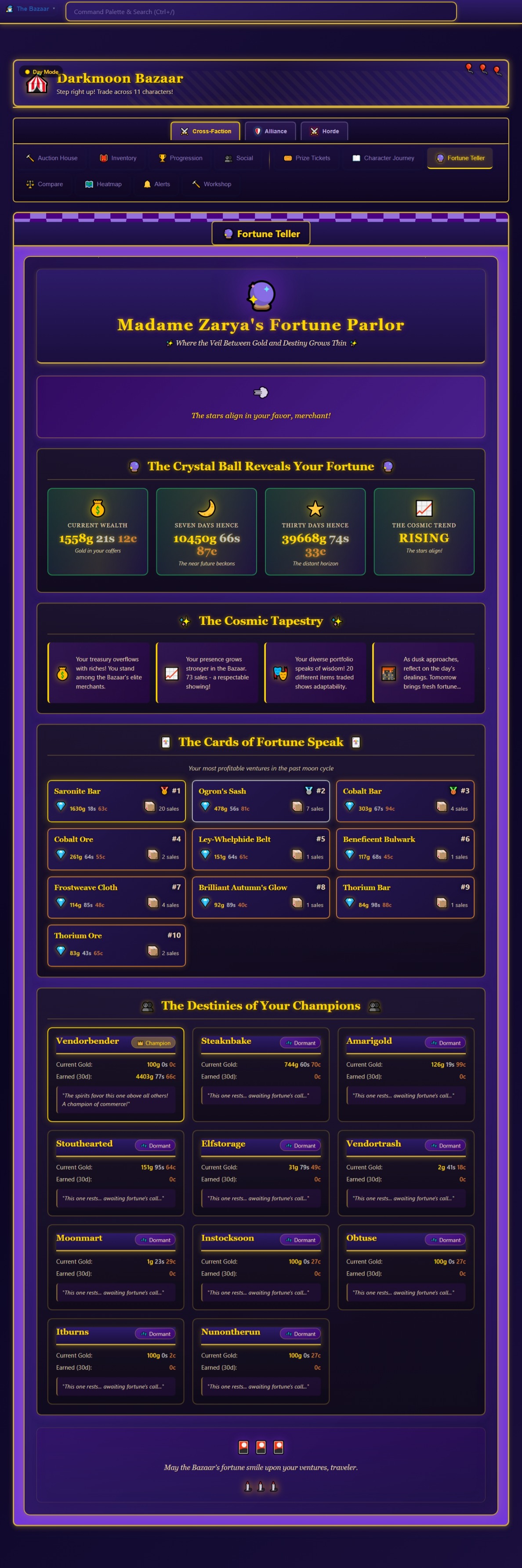 18.5.0   Darkmoon Bazaar   Fortune Teller